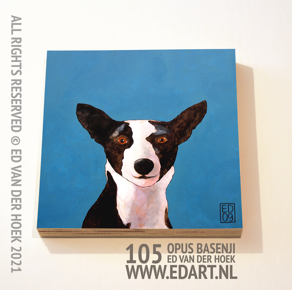 105 Opus print op hout`