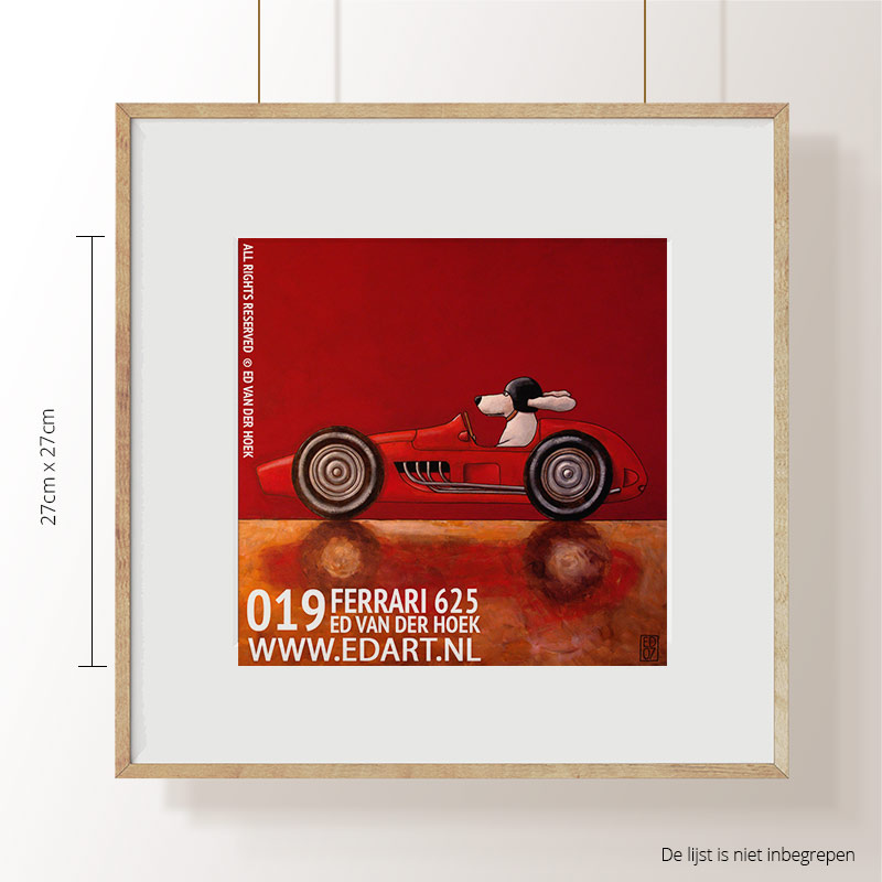 019 Ferrari 625 GICLEEPRINT 27X27 CM`