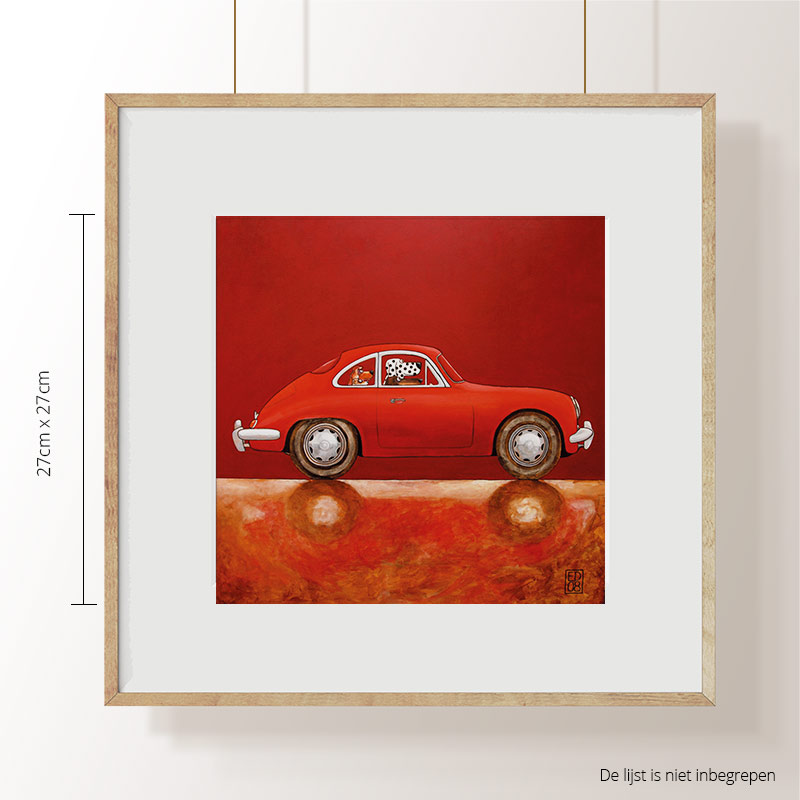 040 Porsche 356 red GICLEEPRINT`