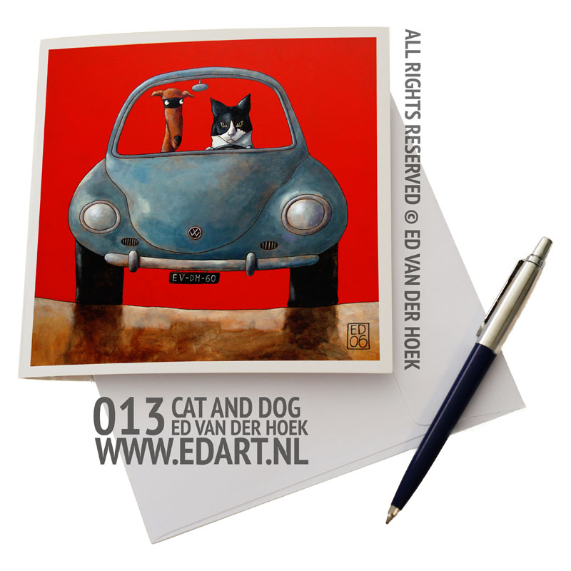 013 Cat and Dog ansichtkaart`