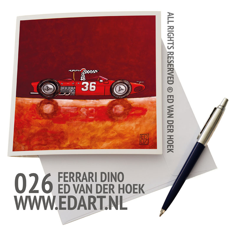 026 Ferrari Dino 1961 ansichtkaart`