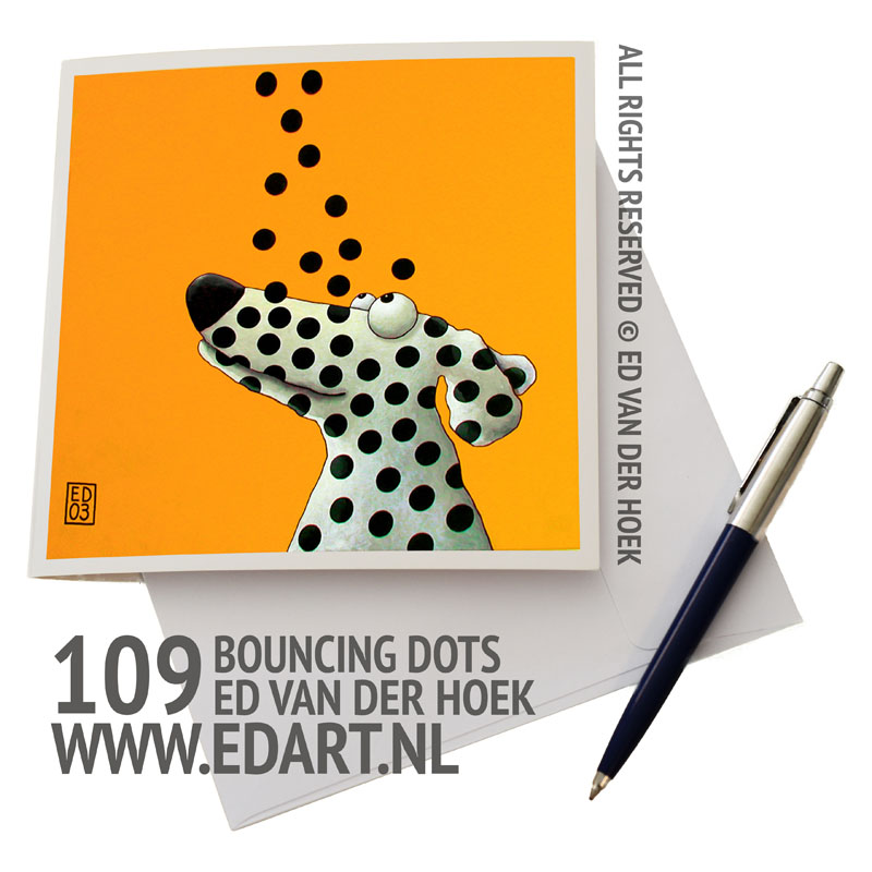 109 Bouncing dots kaart`