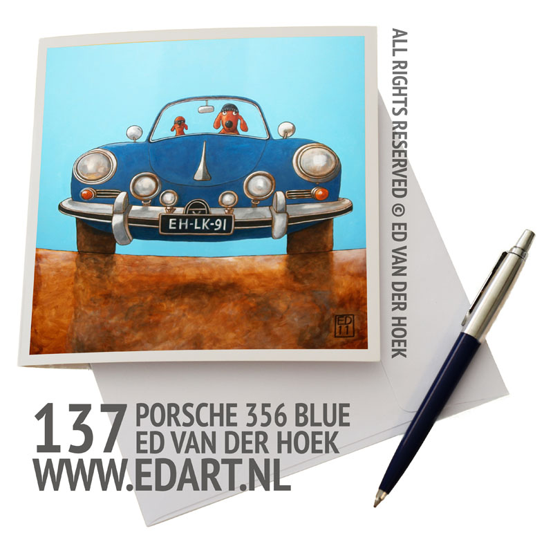 137 Porsche 356 blue KAART`