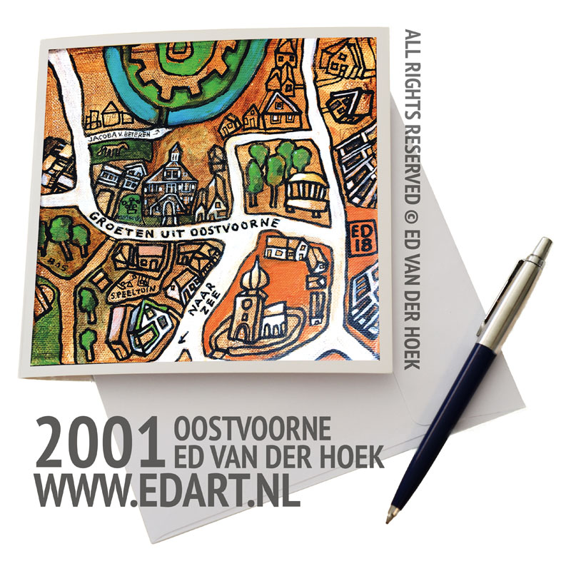 2001 Plattegrond Oostvoorne kaart`
