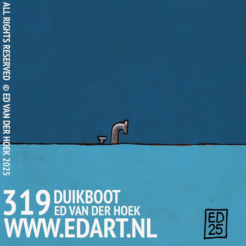 319 Duikboot origineel schilderij`