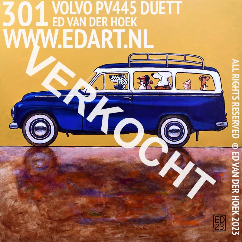 301 VOLVO PV544 DUETT ORIGINEEL SCHILDERIJ`